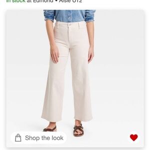 Universal Thread Cream Wide Leg Jeans